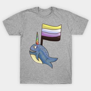 Narwhal For Nonbinary Pride T-Shirt